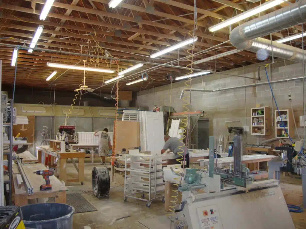 Our warehouse where all wood shutters are custom designed and made