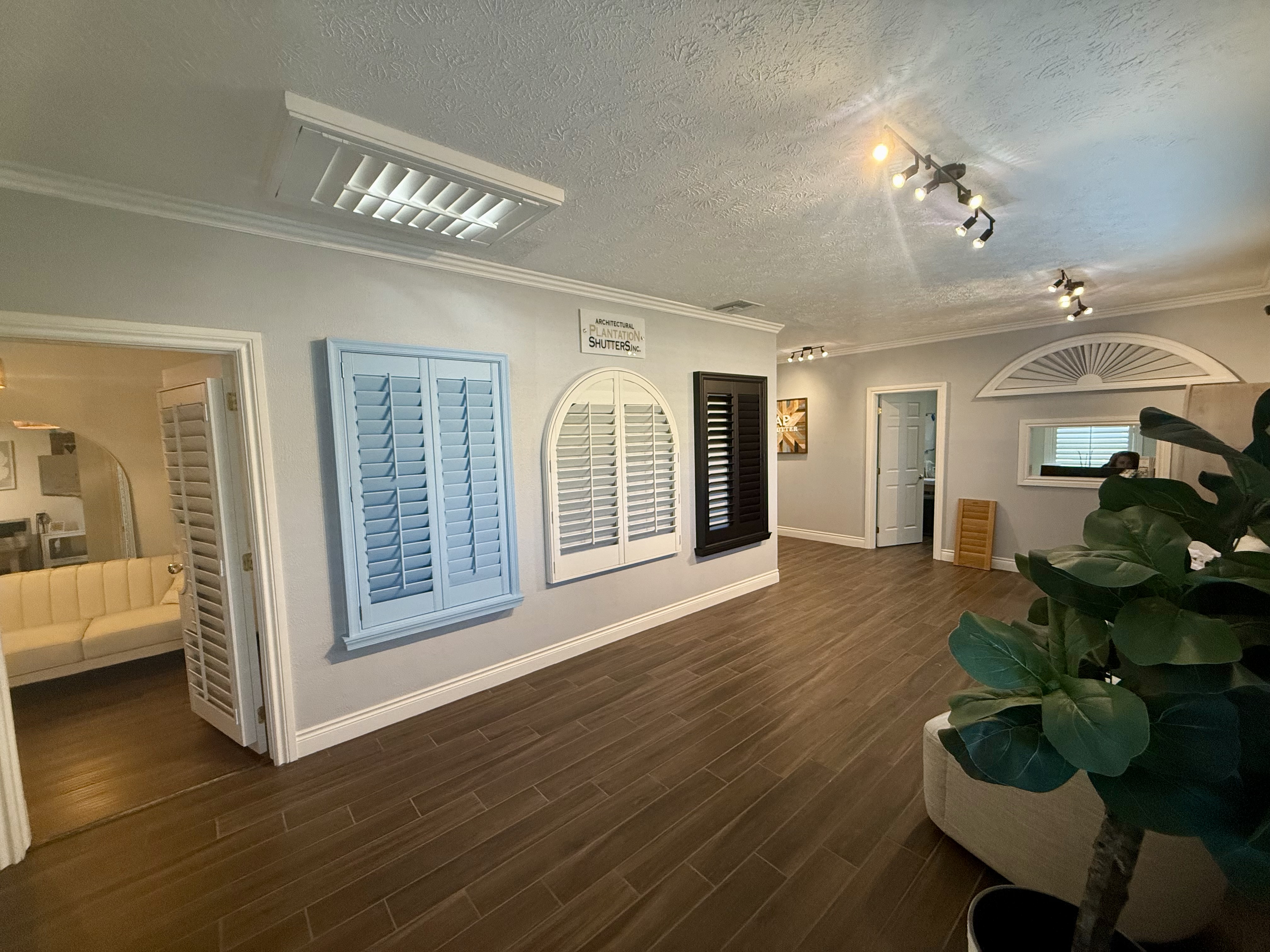 Our brand new showroom where you can get hands on recommendations of our shutter options