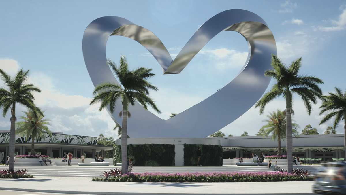 The iconic heart at Tradition in Port St. Lucie, Florida — the community Architectural Plantation Shutters has served since 1991
