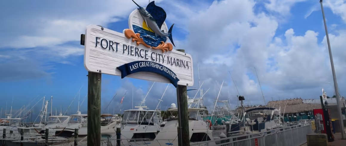 Fort Pierce City Marina on the Indian River Lagoon — real-wood plantation shutters for waterfront Fort Pierce homes
