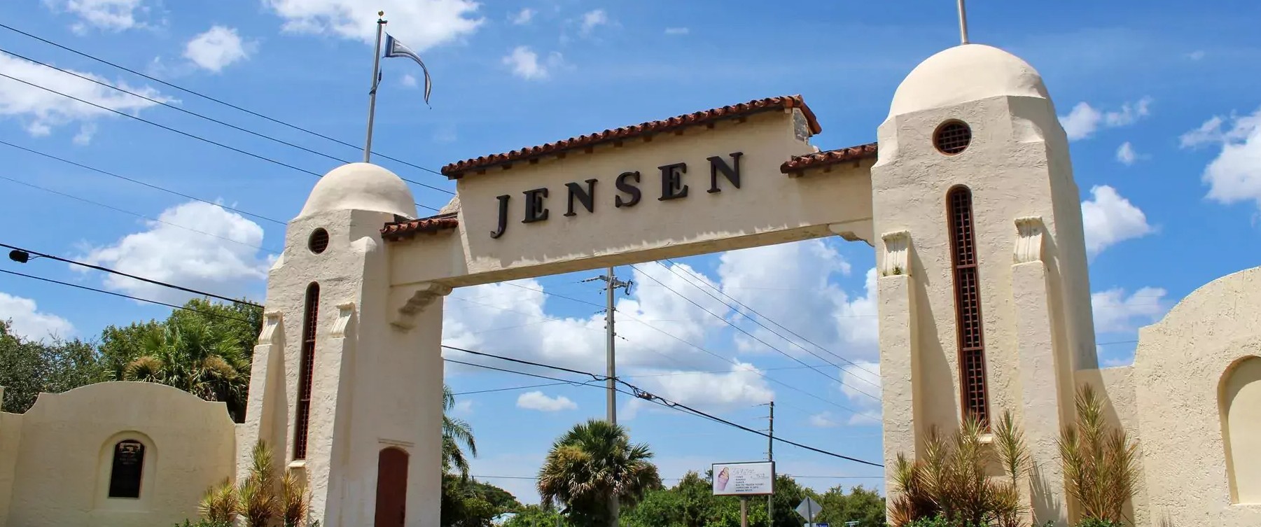 Welcome to Jensen Beach, FL city sign — APShutters serves the local community