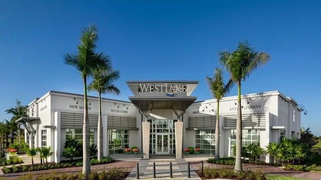 Westlake's town center and shopping area in Palm Beach County, FL