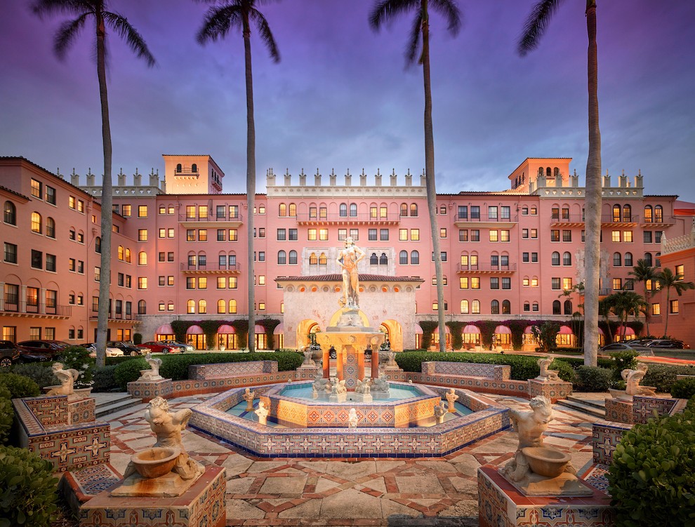 The iconic pink Boca Raton Resort & Club — a landmark of luxury Boca Raton, FL architecture