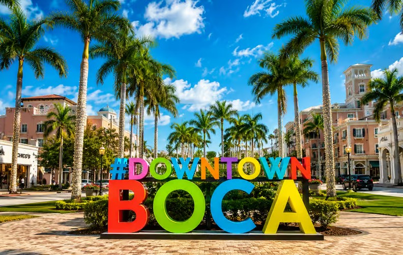Downtown Boca Raton near Mizner Park in Palm Beach County, FL