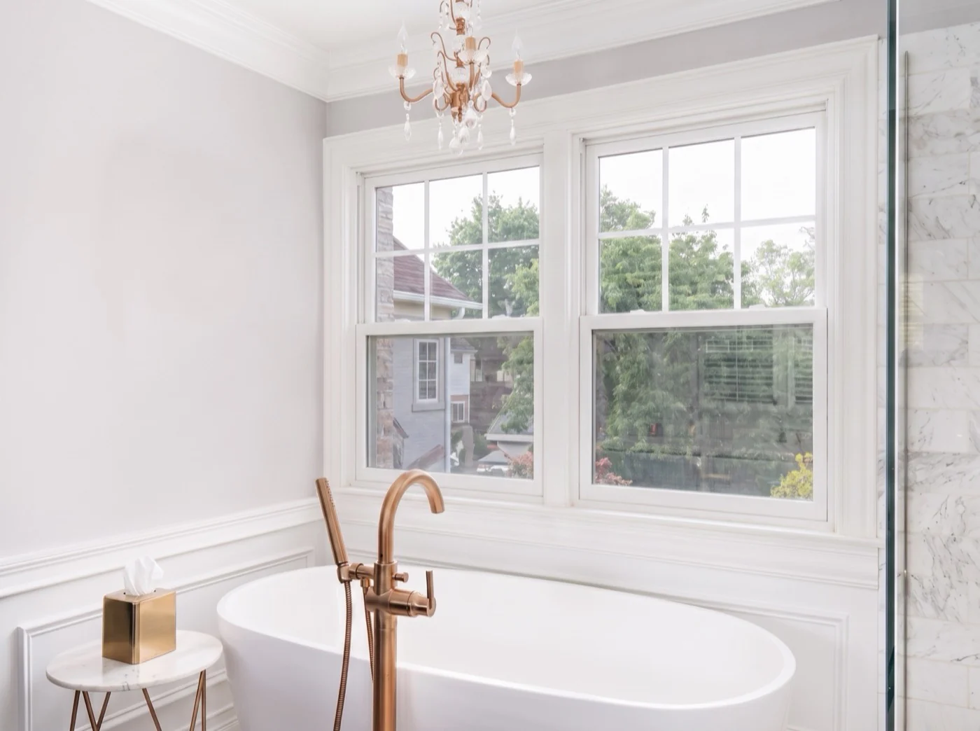Master Bath before custom plantation shutters by Architectural Plantation Shutters