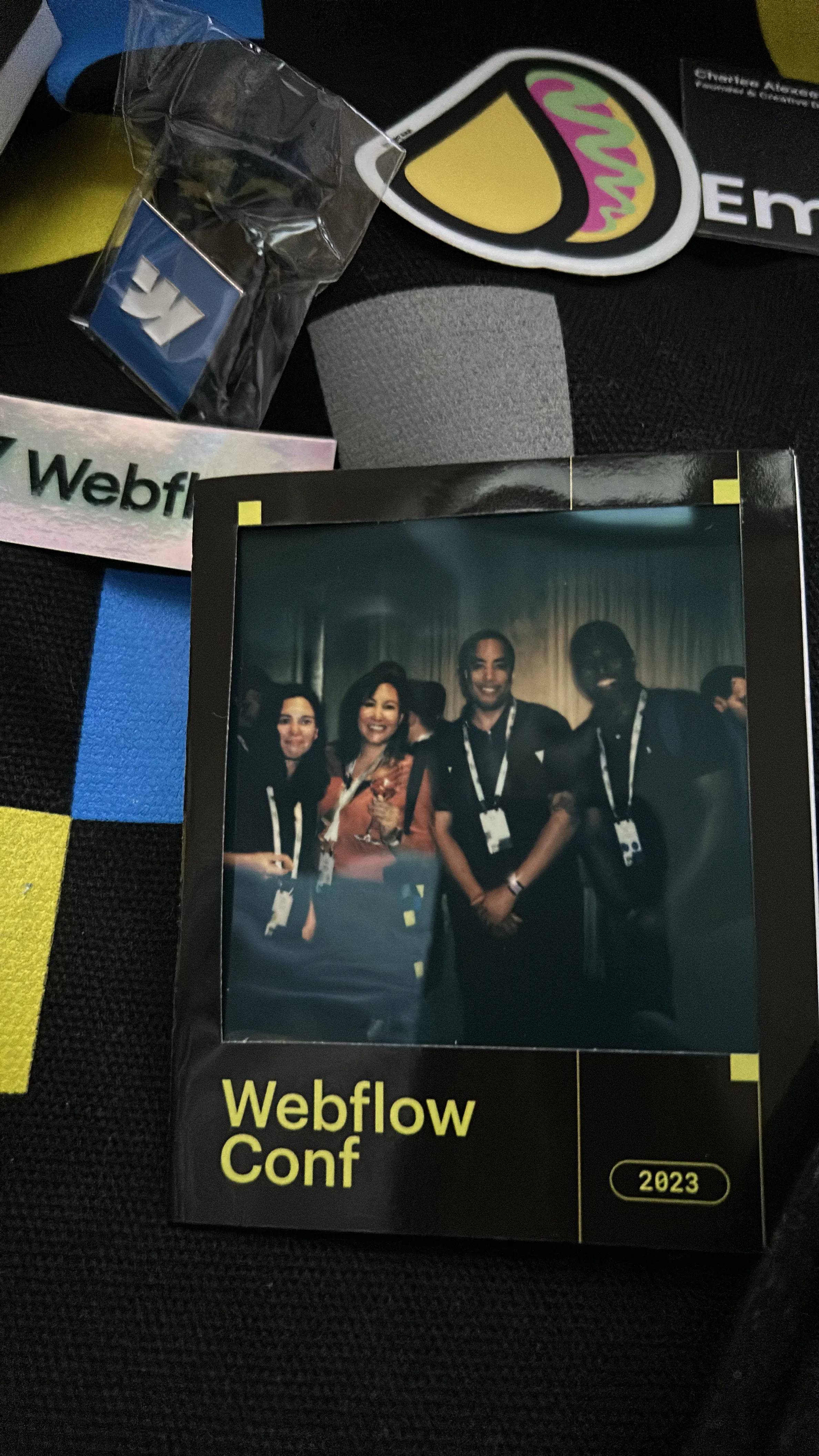 Kevin at Webflow conference