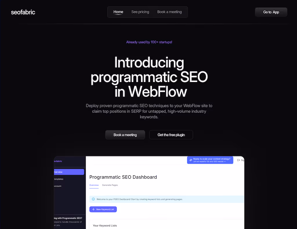 An announcement image for the blog post titled "Homade Acquires SEOFabric to Empower Webflow Creators with Seamless SEO Tools," highlighting the integration of SEO tools into the Webflow design process.