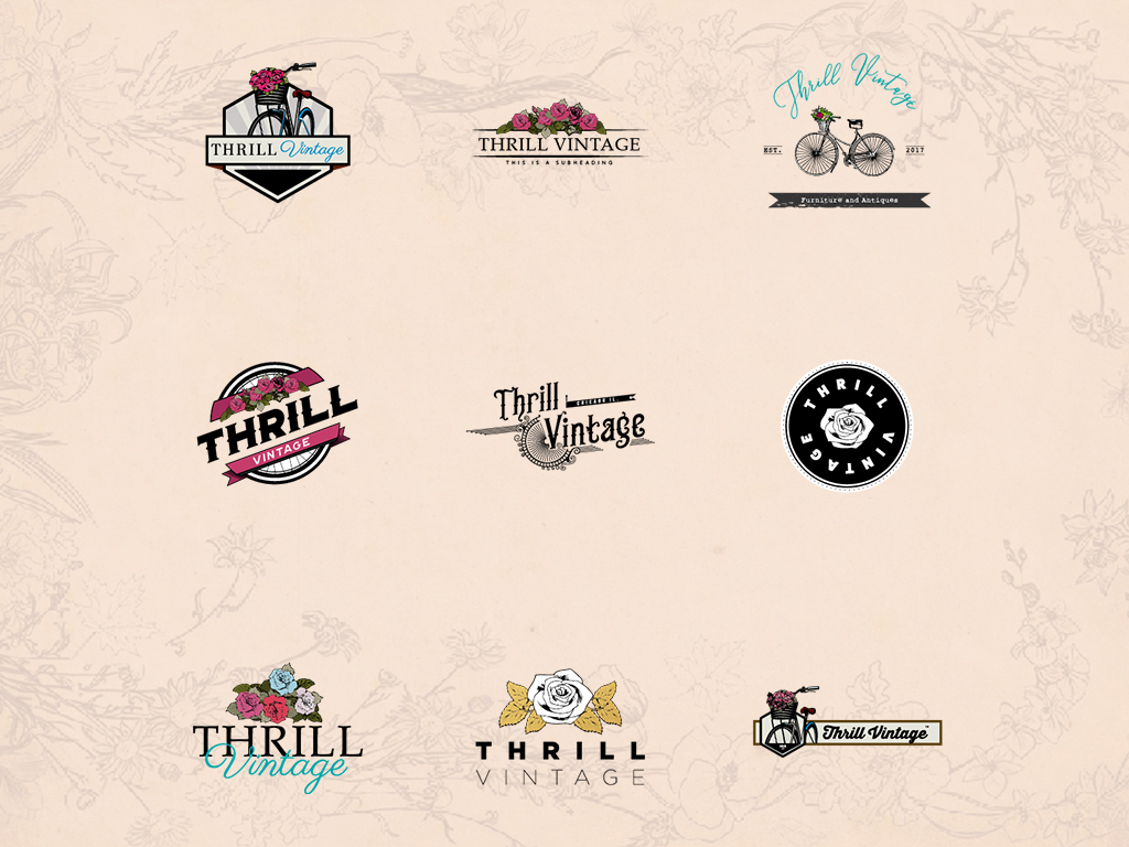 thrill vintage logo concepts
