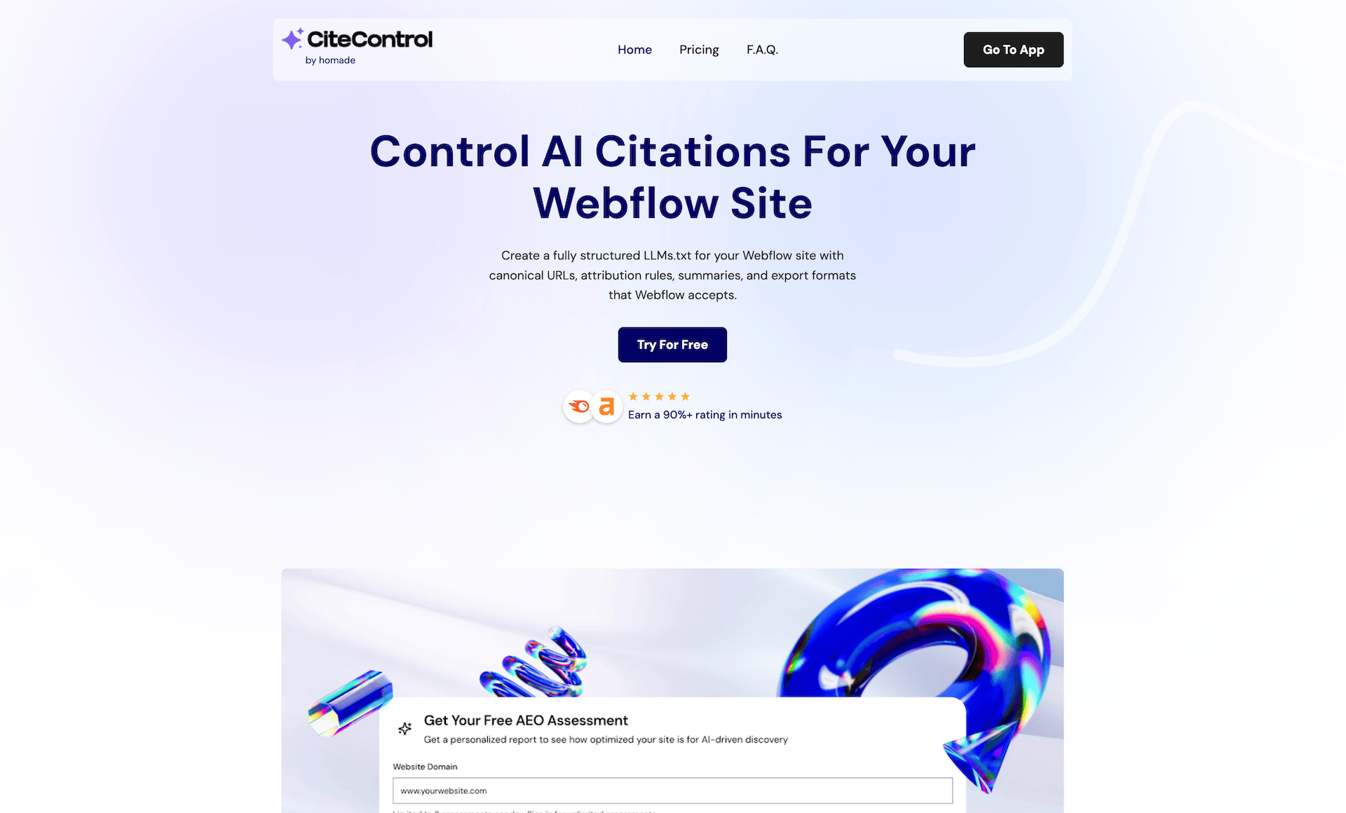 A visual representation of CiteControl, an innovative tool designed for Webflow users that empowers website owners to manage how AI systems cite and interpret their web content, enhancing brand reputation and ensuring accurate citations.