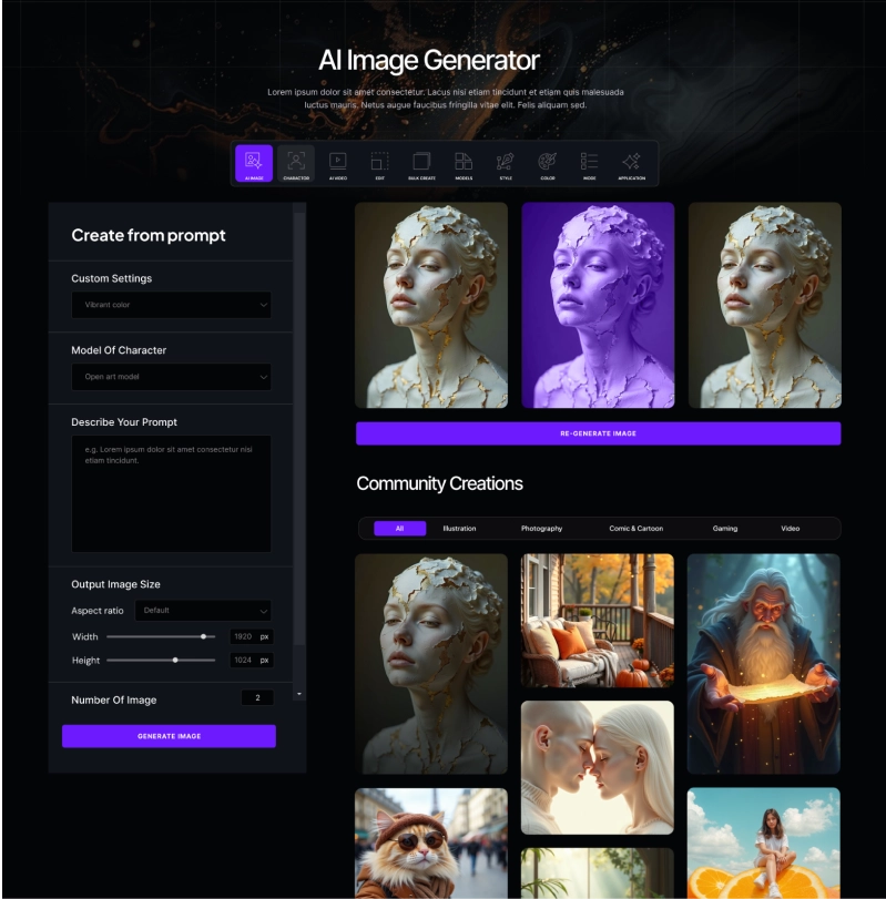 Landing gallery