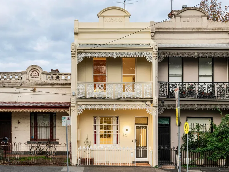 The facade of the home reviewed on this page. A double storey victorian terrace