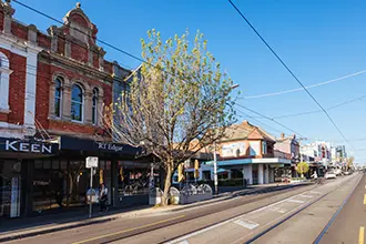 A photo of shops in Glenhuntly Road, Elsternwick