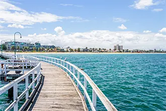 a picture of a pier in port melbourne