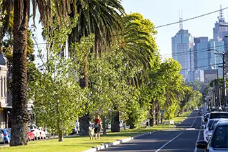 drummand street streetscape in carlton north