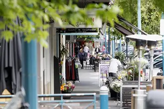 a local shopping strip in brighton, melbourne