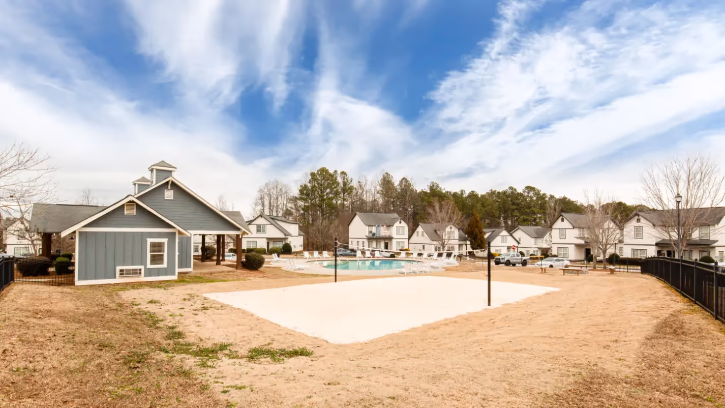 sand volleyball and pool