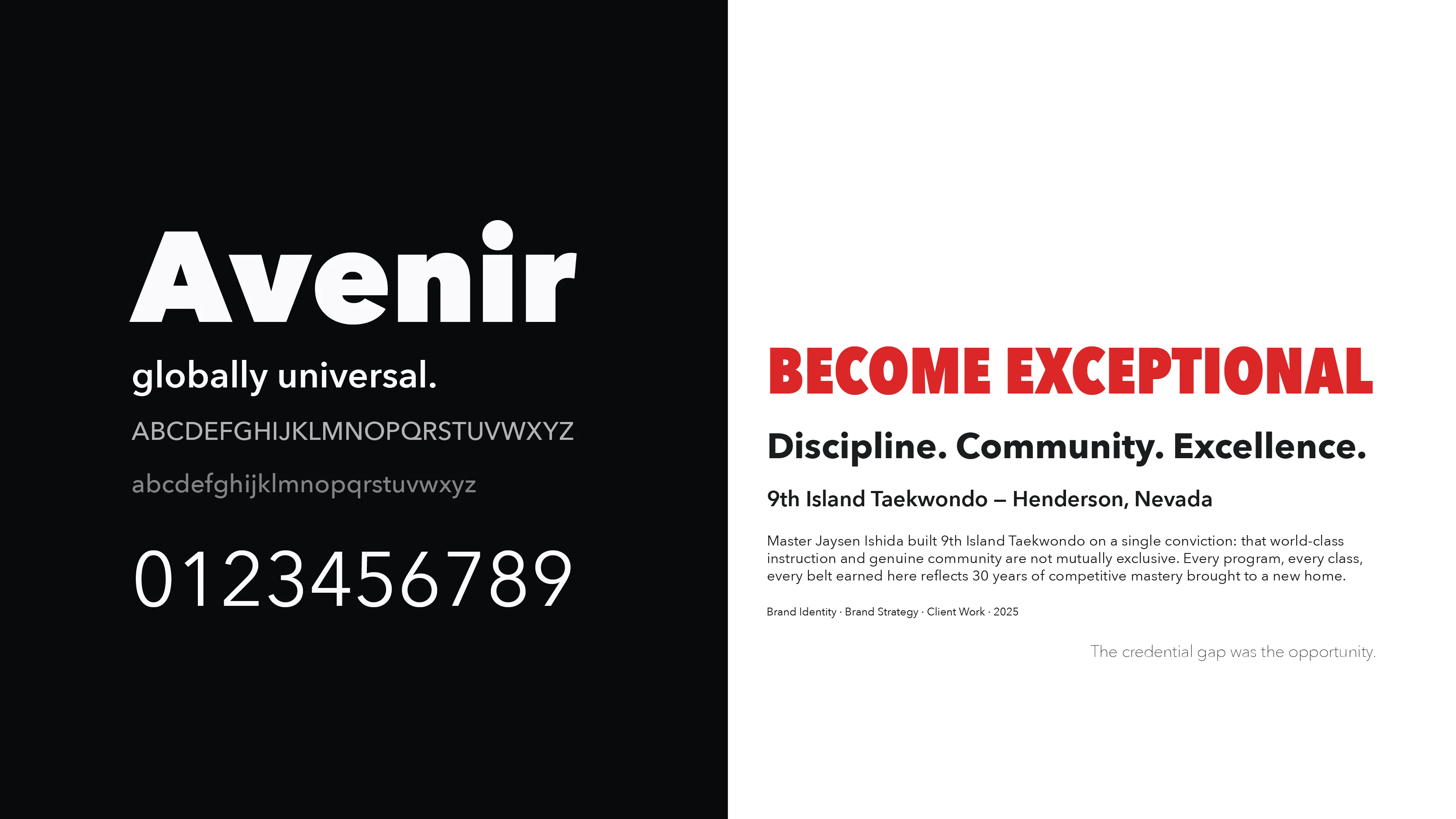 font specimen for Avenir brand typeface