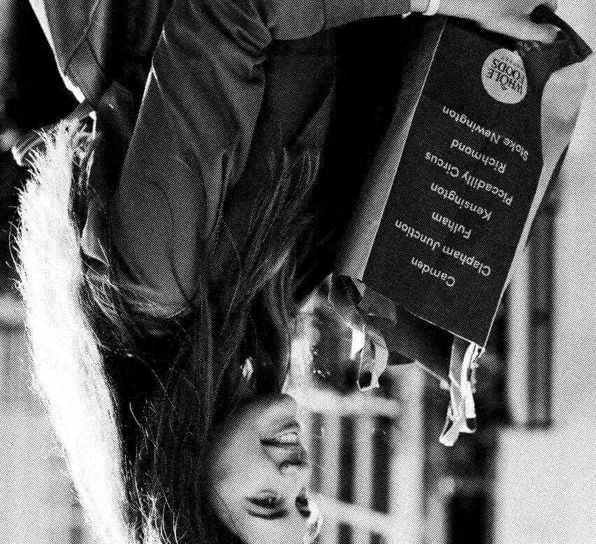 Black and white image of woman