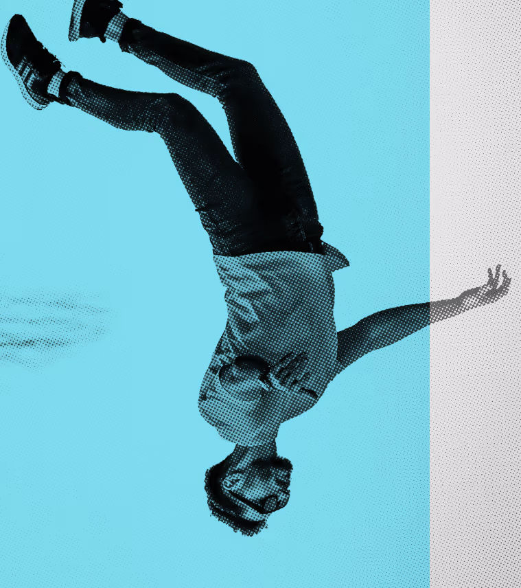 Image of the man doing backflip