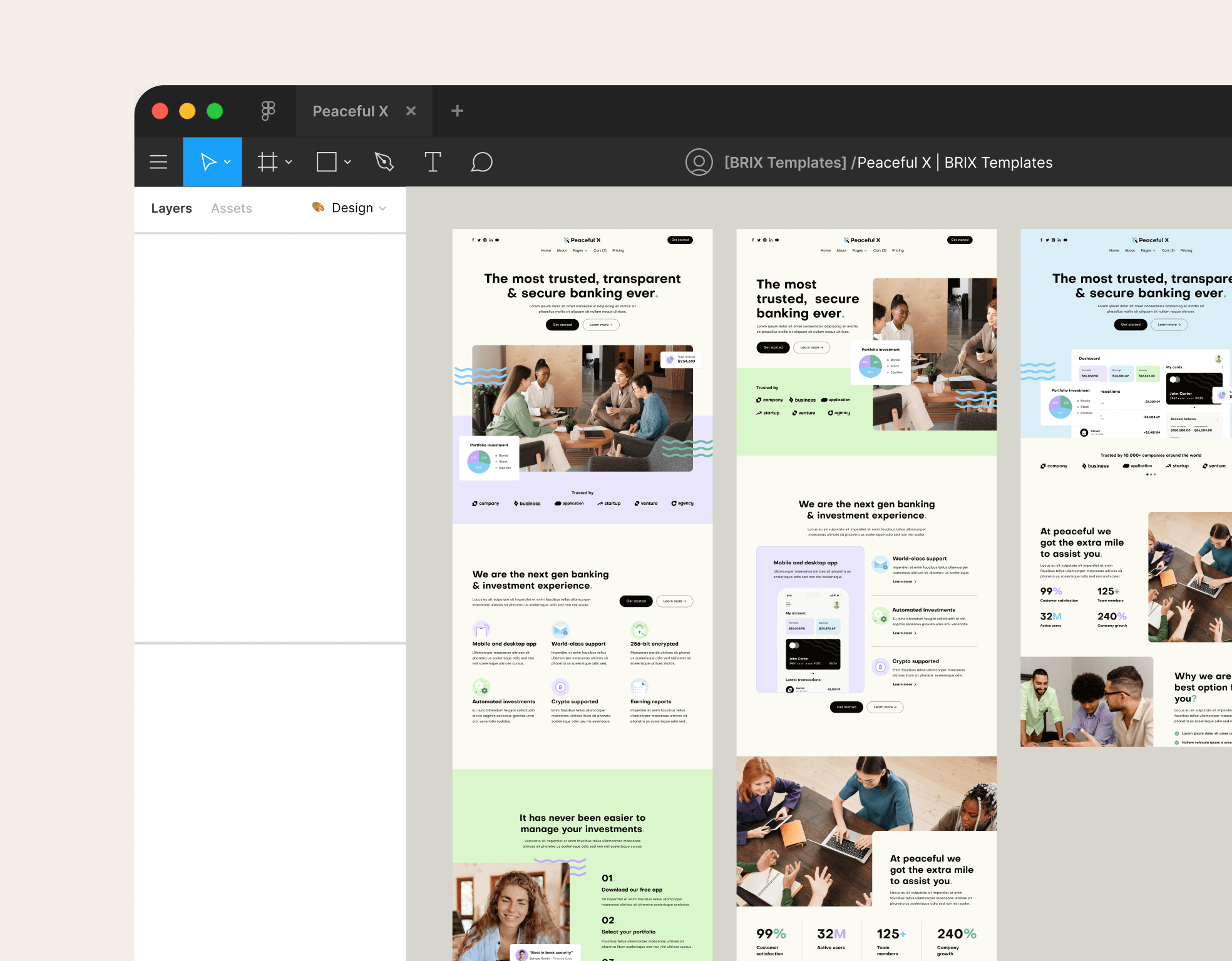 Peaceful X - Figma Files Included Multi Purpose Startup Webflow Template