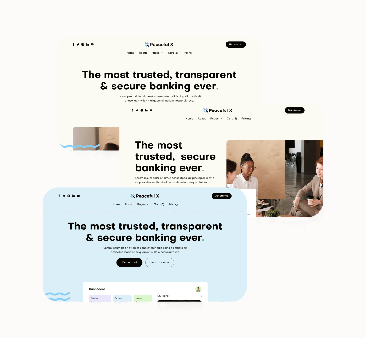 Peaceful X - More Than 40 Sections Multi Purpose Startup Webflow Template