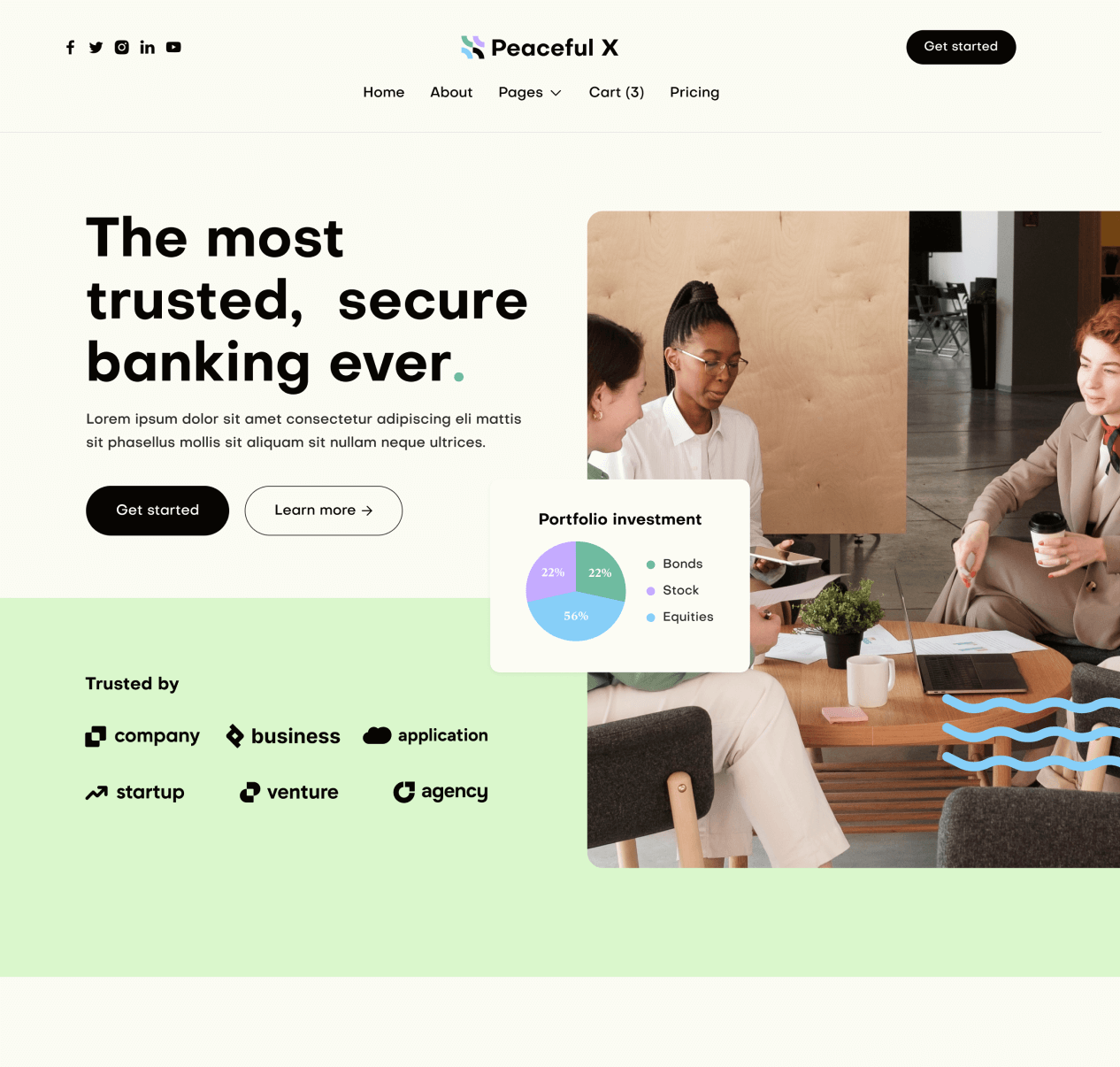 Peaceful X - Home V2 Top Page Multi Purpose Startup Webflow Template 