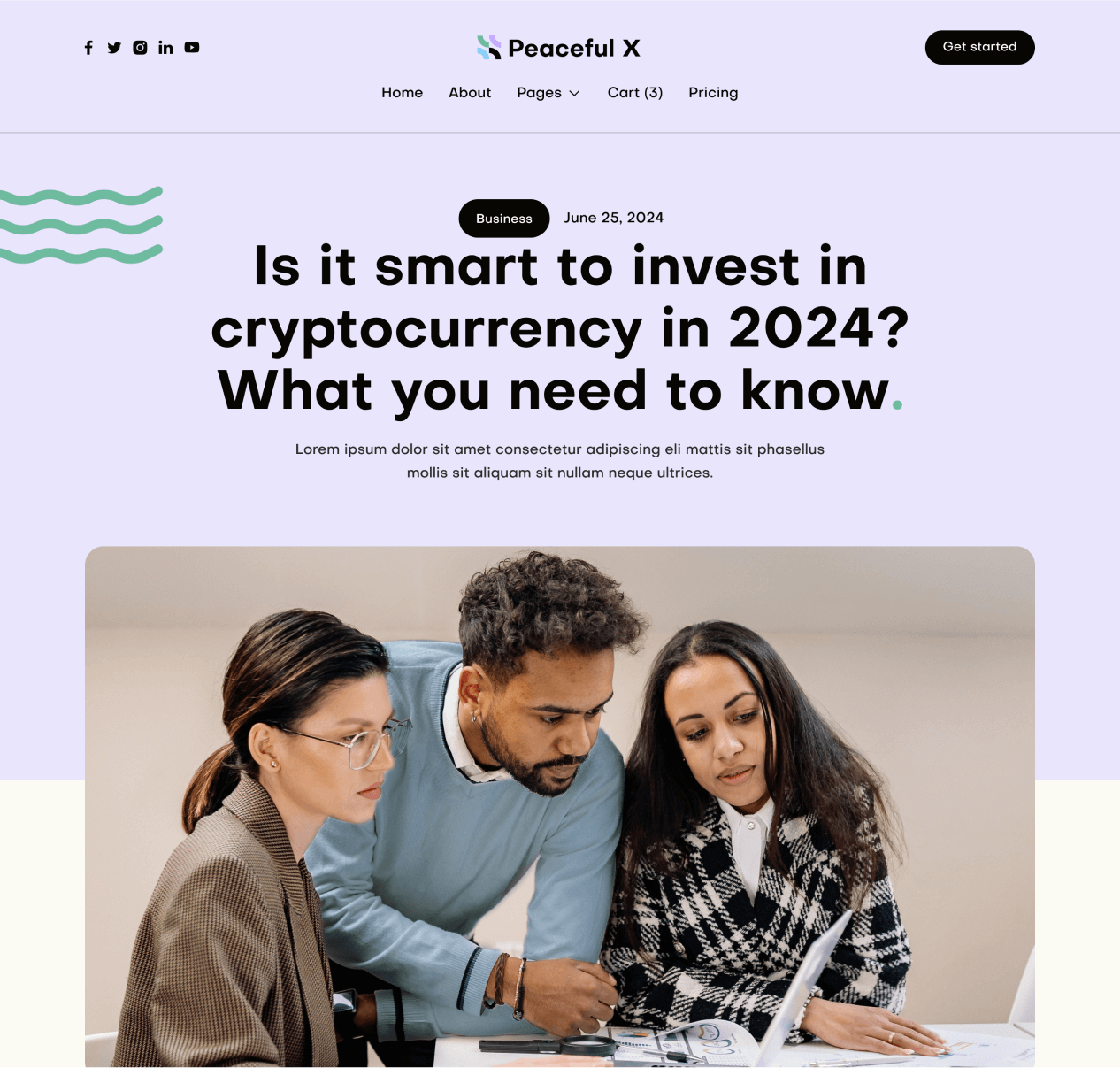 Peaceful X - Blog Post Page Multi Purpose Startup Webflow Template 