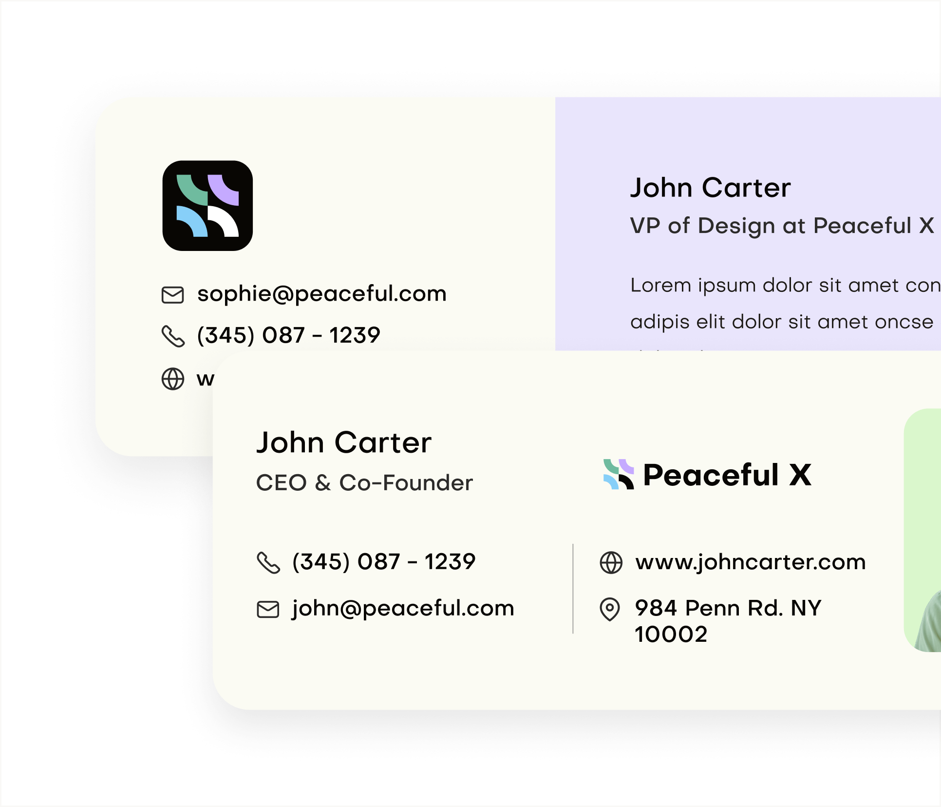 Peaceful X - Email Signature Page Multi Purpose Startup Webflow Template