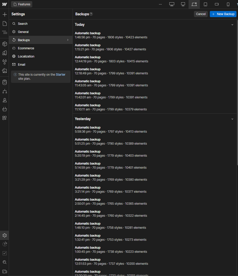 Peaceful X - Webflow Template And UI Kit Backups