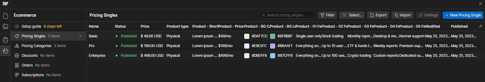 Peaceful X - Webflow Template And UI Kit Ecommerce Collection