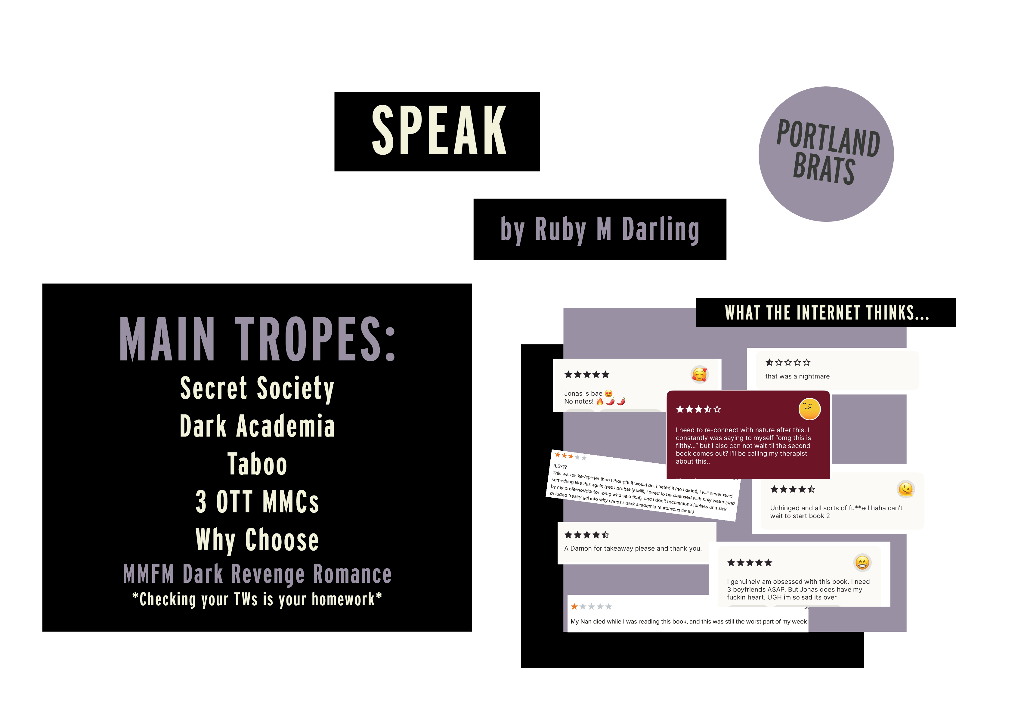 MAIN TROPES:Secret SocietyDark AcademiaTaboo
3 OTT MMCs
Why Choose
MMFM Dark Revenge Romance*Checking your TWs is your homework*

Reviews