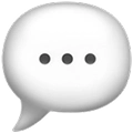 Speech bubble with three horizontal dots indicating a typing or thinking message.