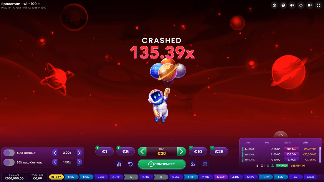 Spaceman Pragmatic Play Screenshot