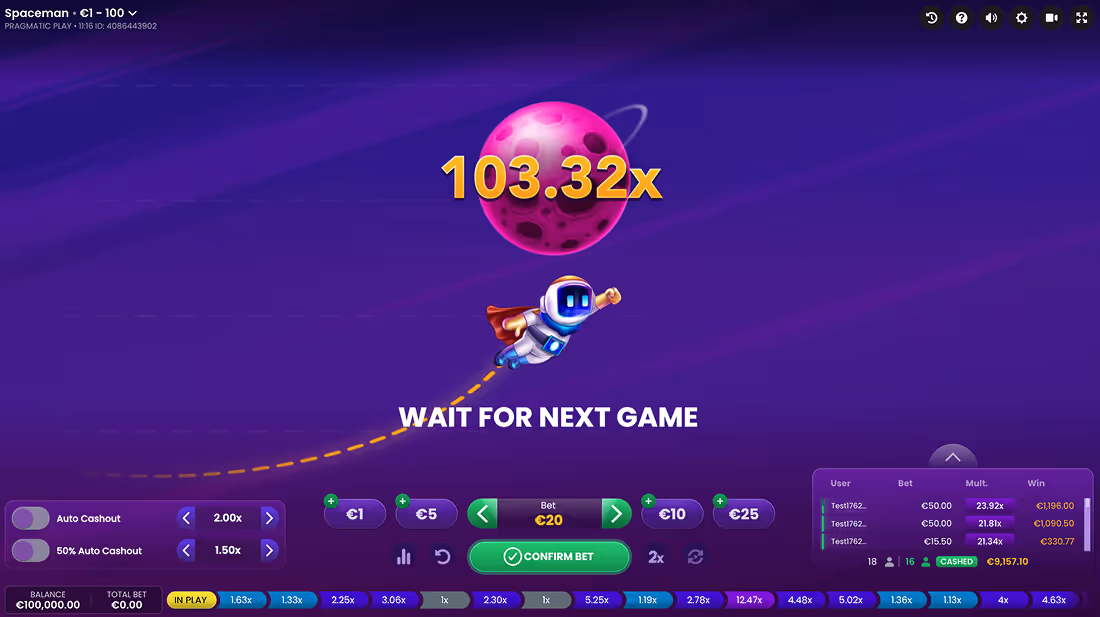 Spaceman Pragmatic Play Screenshot