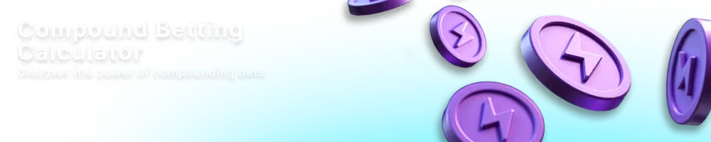 A banner featuring casino coins and the title text "Compound Betting Calculator"