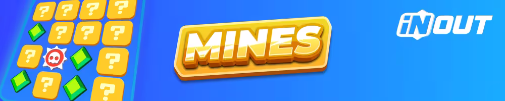 A banner featuring the logo and game icons for Simple Mines by InOut Games