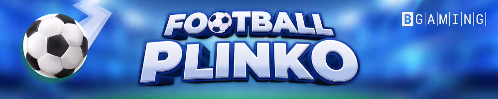 A graphical promotion banner for casino game Football Plinko by BGaming