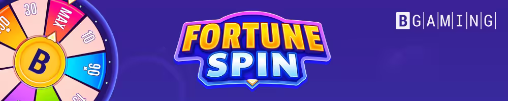 A promotional banner for casino wheel game Fortune Spin by BGaming