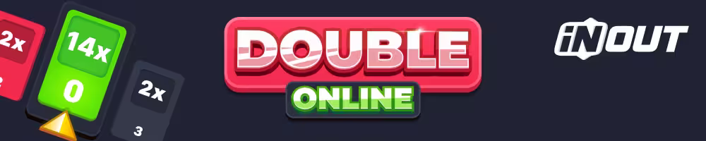 A promotional banner for casino wheel game Double Online by InOut Games