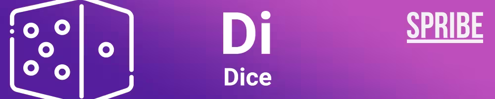 A promotional banner for casino dice game Dice by Spribe