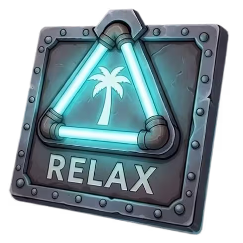 A cool colored fluro light sign saying relax