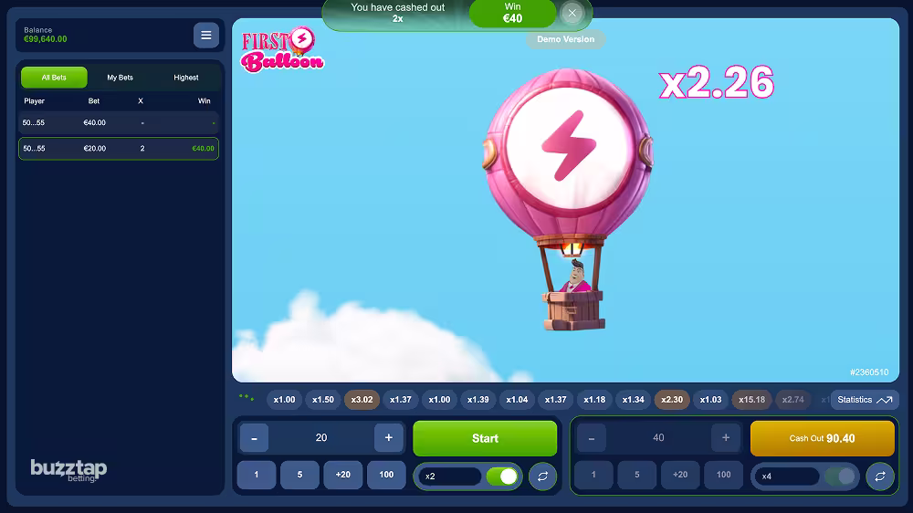 First Balloon PopOK Gaming gameplay screenshot