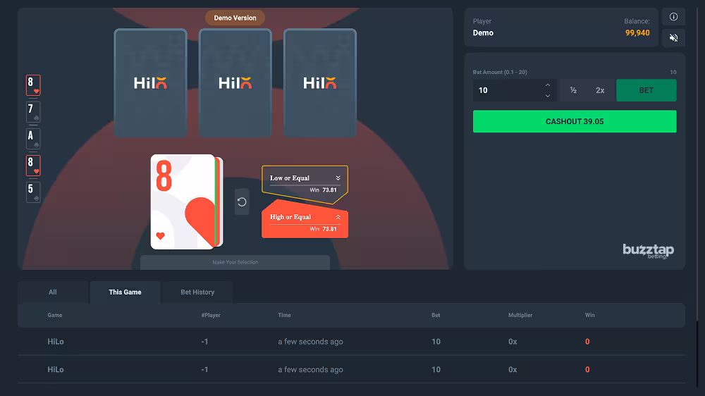 Hilo PopOK Gaming gameplay screenshot