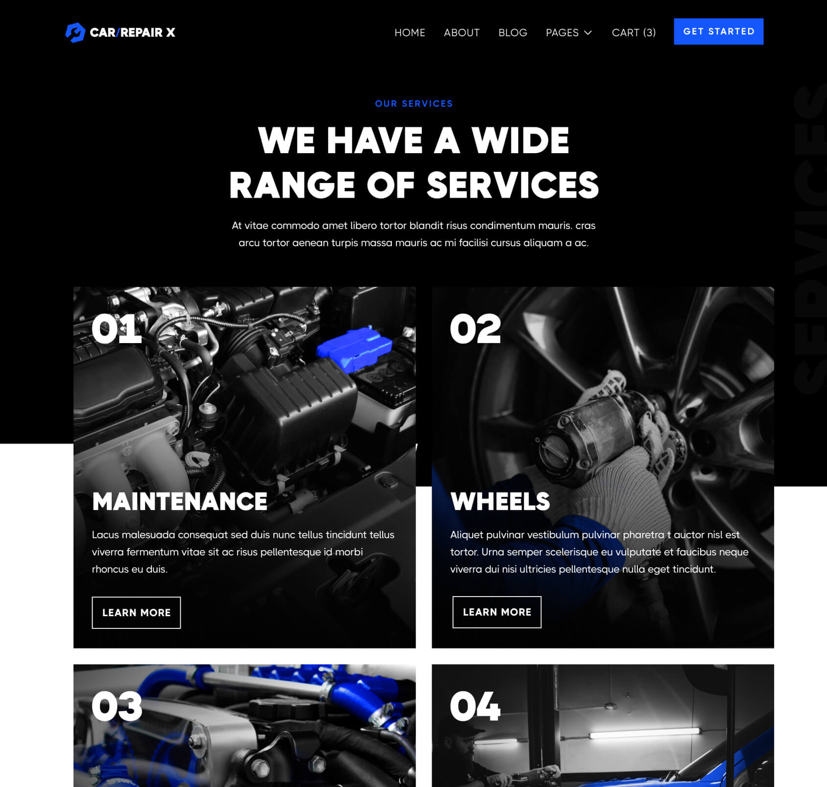 CarRepair X - Services Page - Automotive Webflow Template