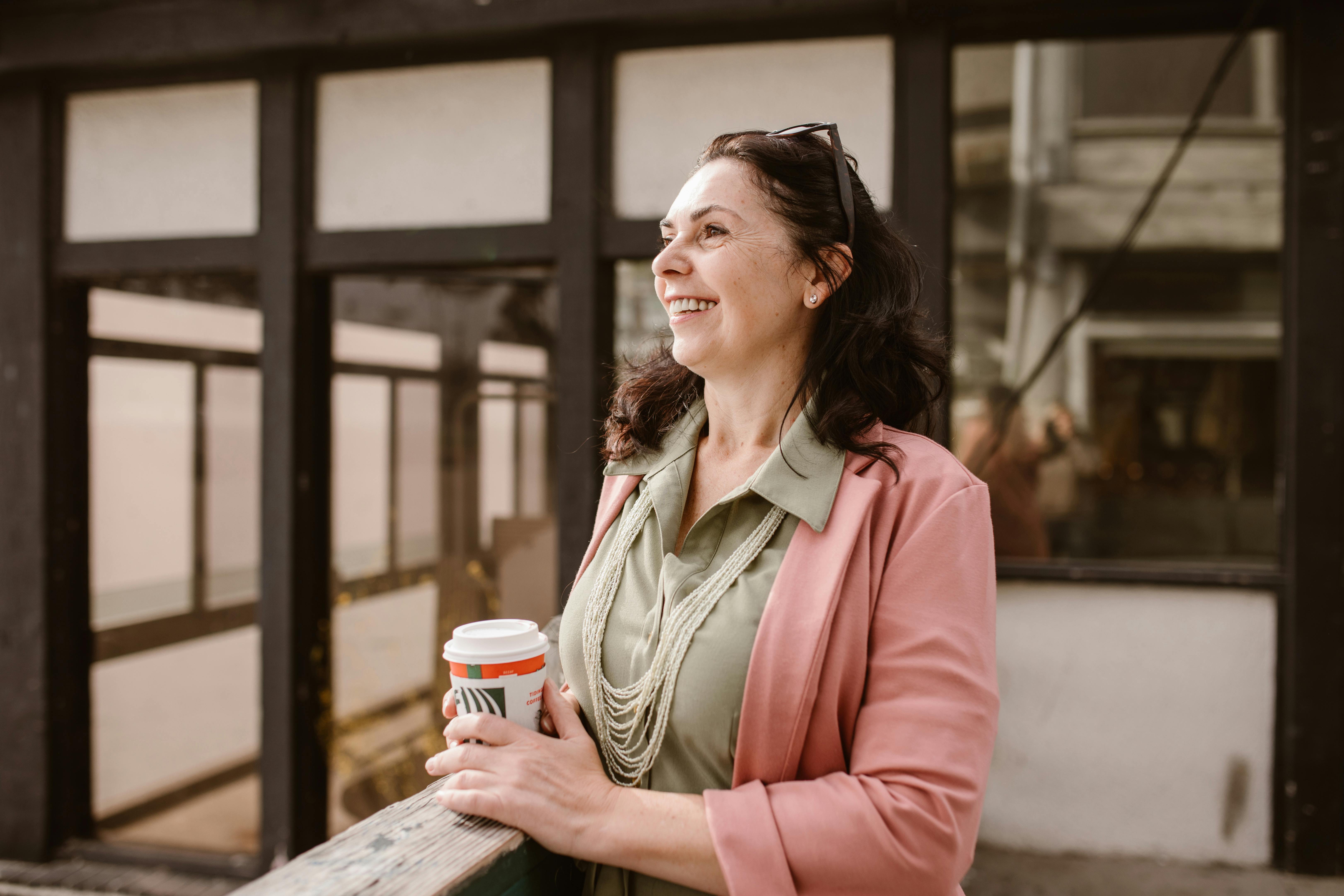 Older Woman is smiling