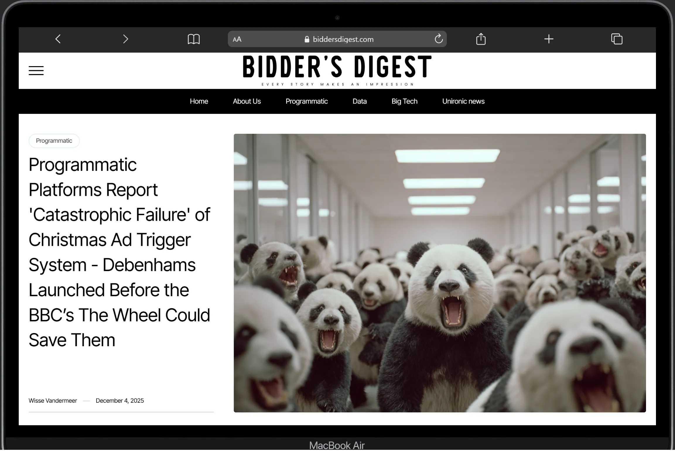 Satirical news website