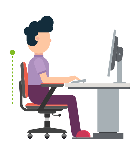 Image of proper ergonomic posture