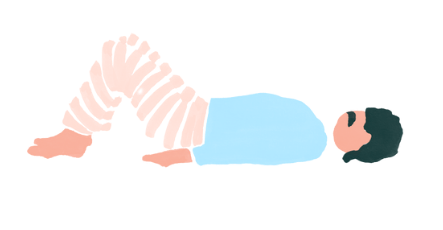 Image demonstrating hook lying position
