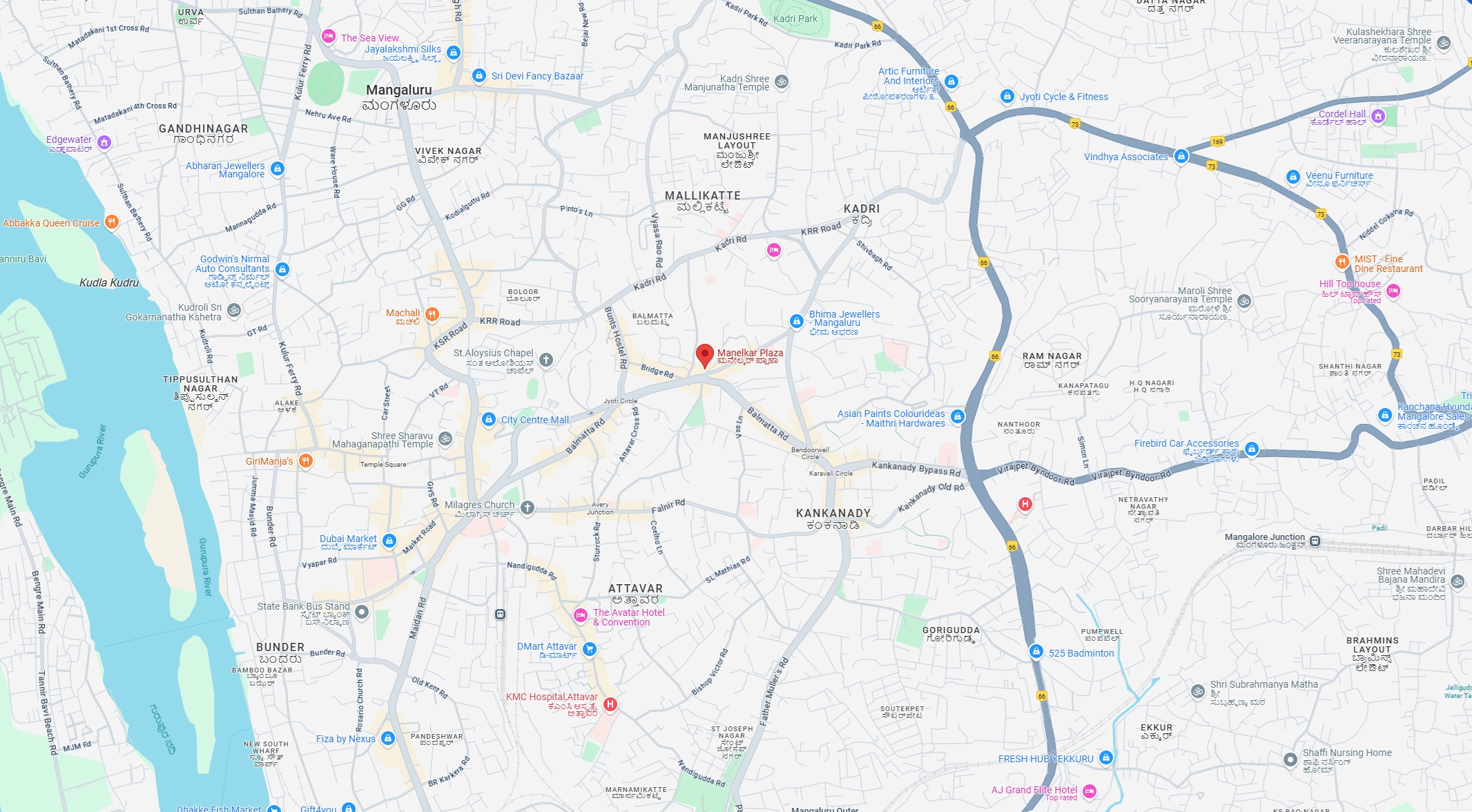 Google maps location for Manelkar Plaza
