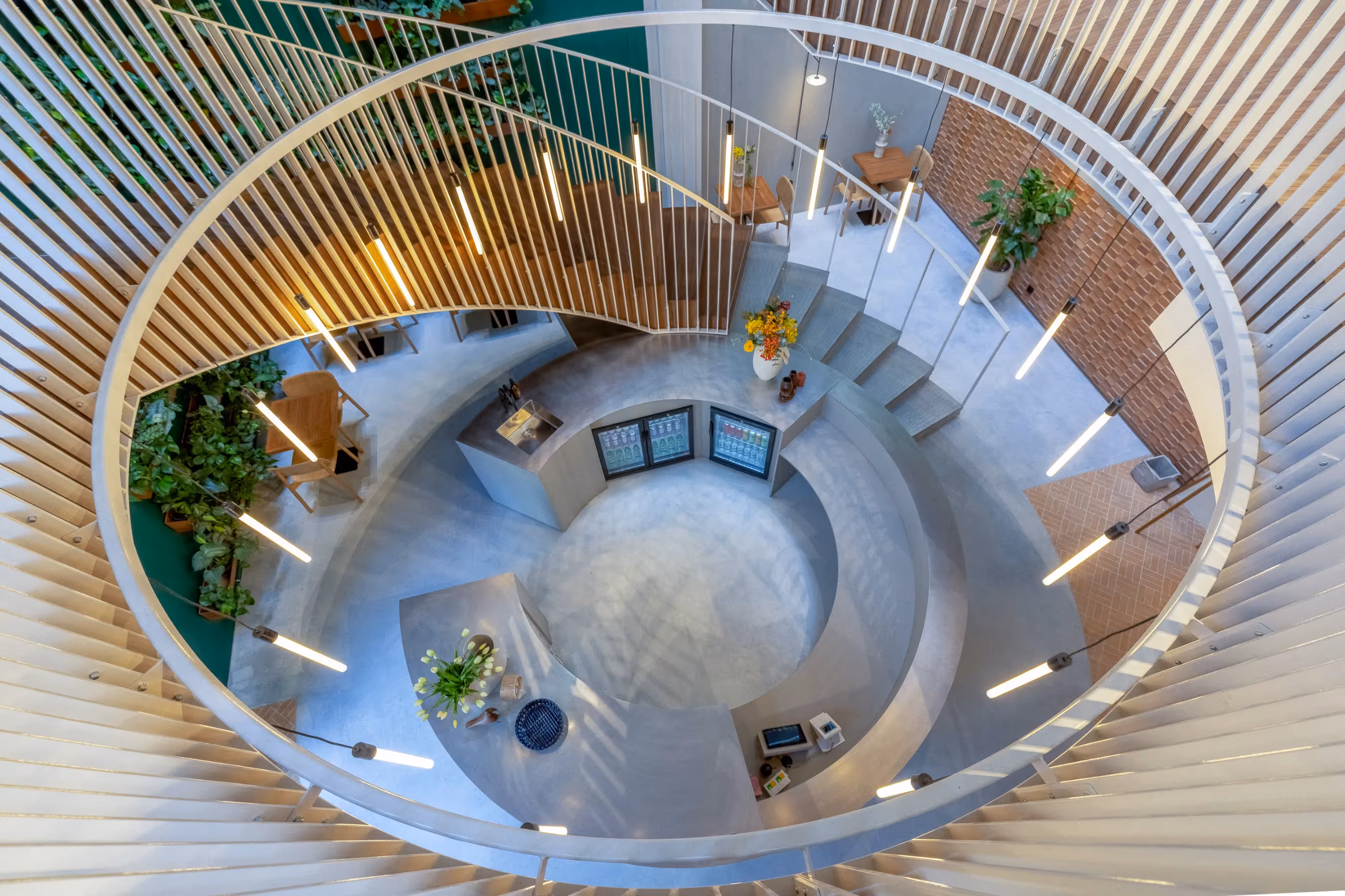 Entrance from above